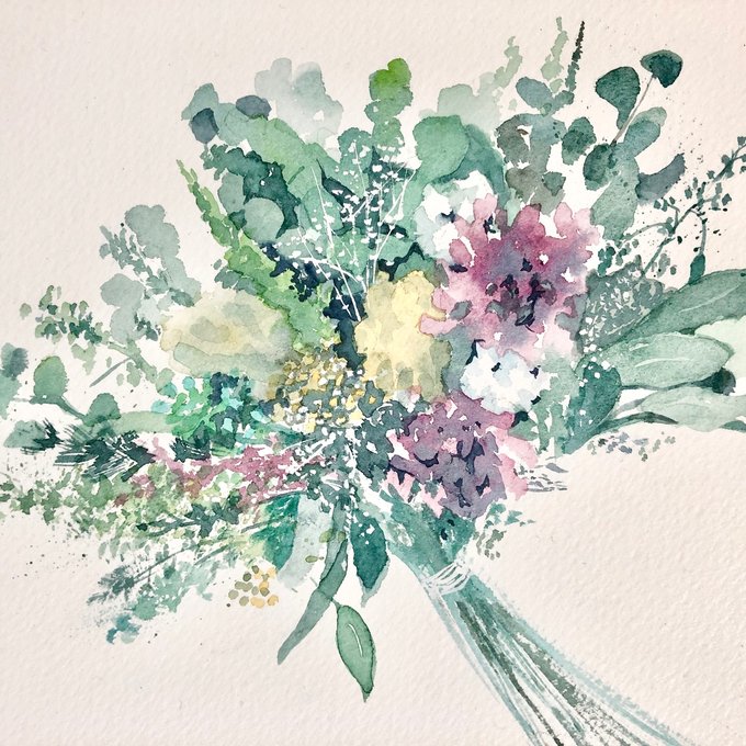 原画 / 水彩画 / ブーケ / 花束 - gravity | minne 国内最大級の 原画 / 水彩画 / ブーケ / 花束 - gravity | minne 国内最大級の