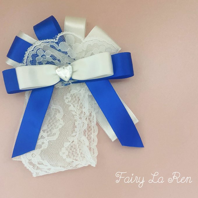 アイドルリボン(青) 量産型リボン バレッタ - FAIRY-LA-REN'S アイドルリボン(青) 量産型リボン バレッタ - FAIRY-LA-REN'S
