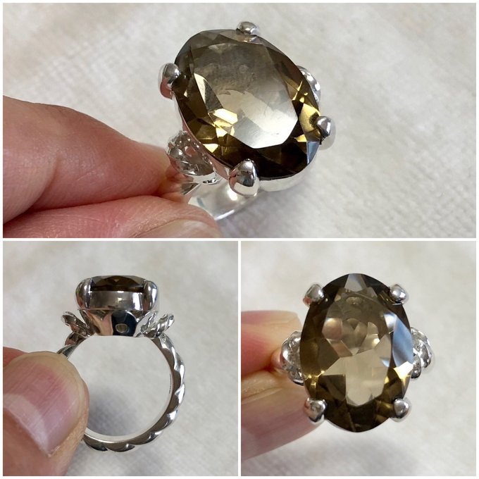 スモーキークォーツのシルバーリング - いそら GALLERY | minne 国内 ...