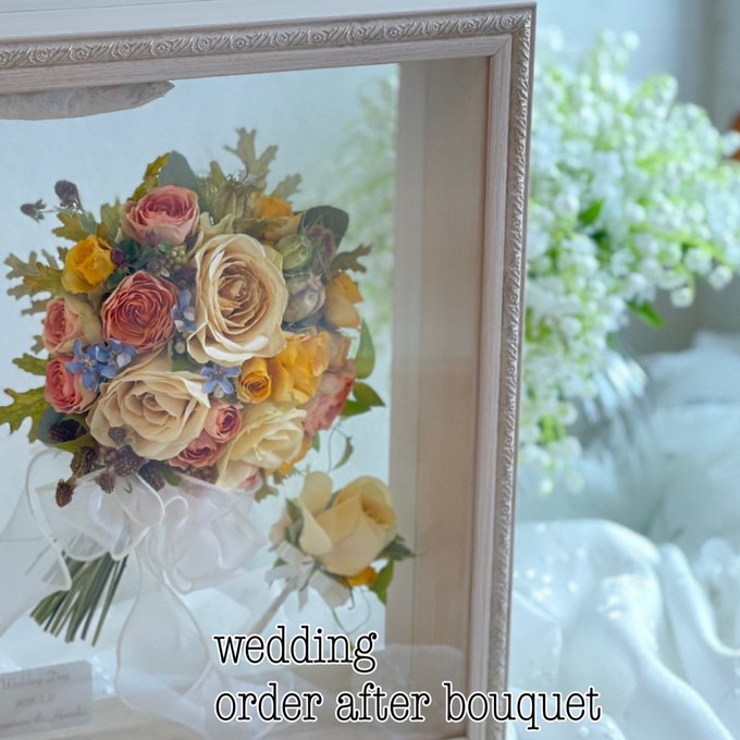wedding オーダー アフターブーケ《Boxflower》 - ドライ wedding オーダー アフターブーケ《Boxflower》 - ドライ