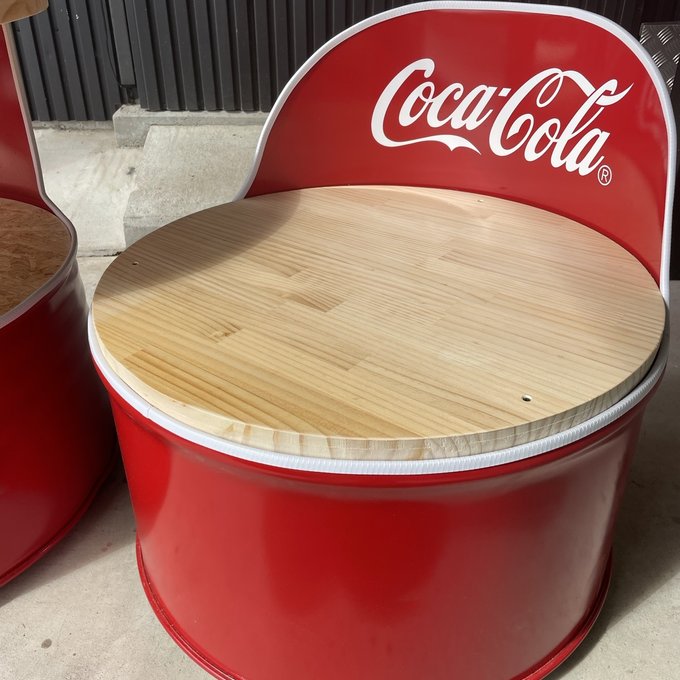 ドラム缶リメイク ローテーブルセット BTYPE[受注製作 ドラム缶リメイク ローテーブルセット BTYPE[受注製作