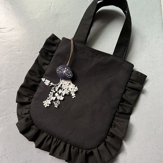 フリフリトートバッグ mini ミナペルホネン mina perhonen - KOUME | minne 国内最大級のハンドメイド・手作り通販サイト