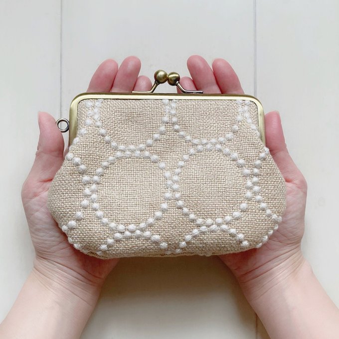 のうりん様専用】ミナペルホネン《タンバリン》がま口ポーチ のうりん様専用】ミナペルホネン《タンバリン》がま口ポーチ