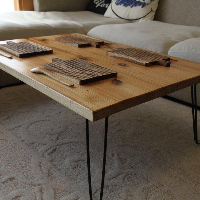 折りたたみ テーブル ローテーブル カフェ アイアン風 ナチュラル 