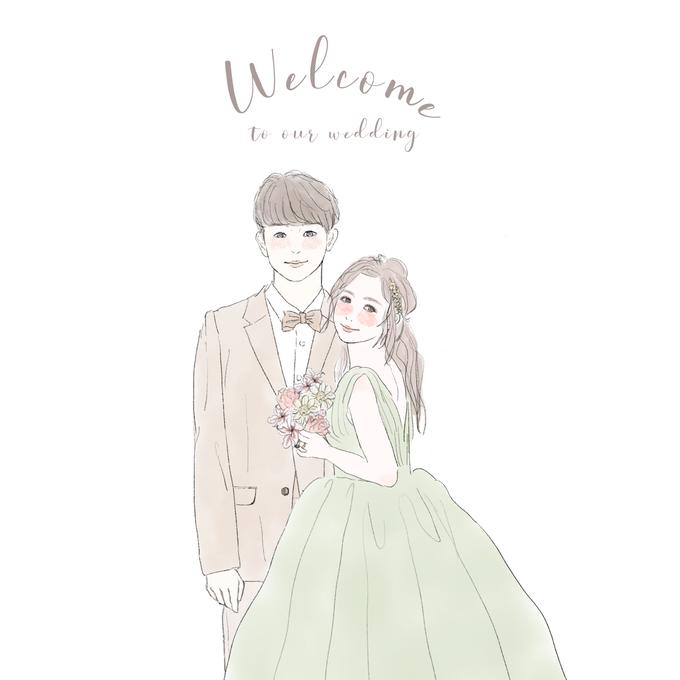 似顔絵 ウェルカムボード 似顔絵イラスト プレゼント 結婚式 似顔絵 ウェルカムボード 似顔絵イラスト プレゼント 結婚式