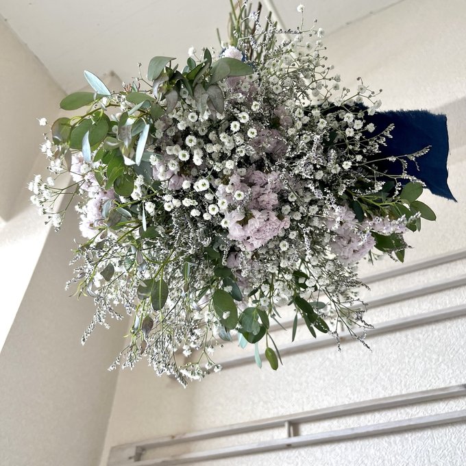 かすみ草フライングブーケ フライングリース - naturalflowers かすみ草フライングブーケ フライングリース - naturalflowers