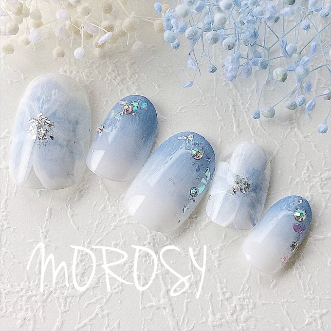 MOROSY68☆サムシング ブルー フラワー 花 ブライダルネイル MOROSY68☆サムシング ブルー フラワー 花 ブライダルネイル