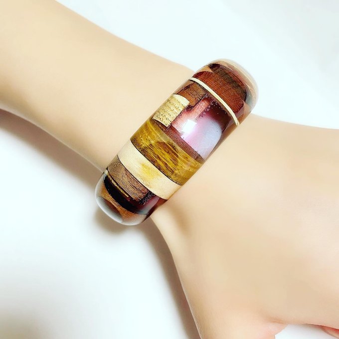 ウッドレジン バングル ブレスレッド ブレスレット アクセサリー ウッドレジン バングル ブレスレッド ブレスレット アクセサリー