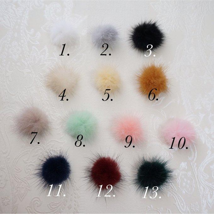 ふわふわ天然ミンクファー6個※カラー指定※ - nina accessory by