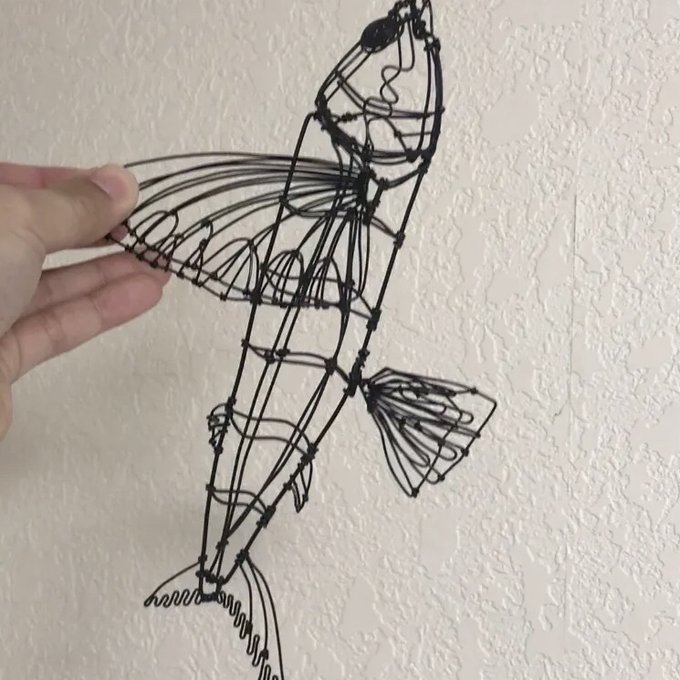 トビウオの立体ワイヤーアート 25cm - bana Wire Art | minne トビウオの立体ワイヤーアート 25cm - bana Wire Art | minne