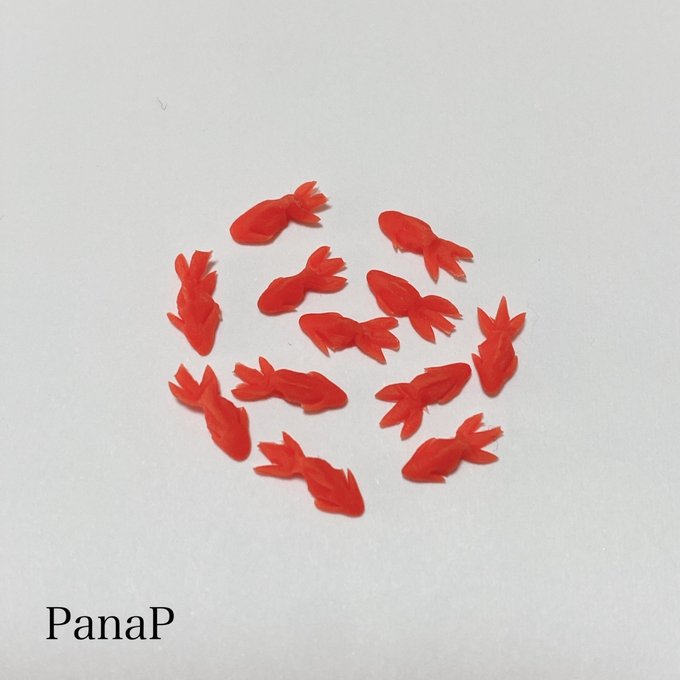 金魚 赤 ミニチュアパーツ - PanaP | minne 国内最大級のハンドメイド