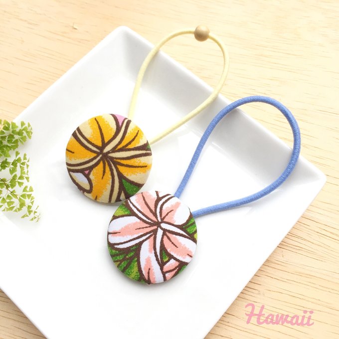 2周年セール❁No.106❁ハワイアンシュシュ❁グリーン❁ハンドメイド
