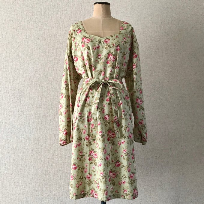 最新海外 割烹着 ワンピース ハンドメイド エプロン エプロン ...