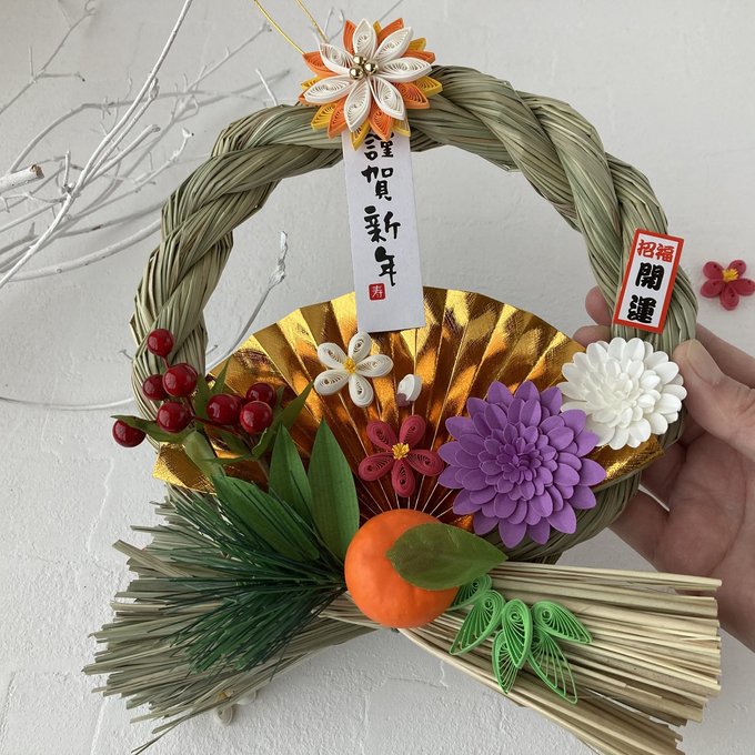 ✿॰ॱ可憐マムお正月しめ縄飾り✿॰しめ縄リースॱ✿॰ॱ (早 ✿॰ॱ可憐マムお正月しめ縄飾り✿॰しめ縄リースॱ✿॰ॱ (早