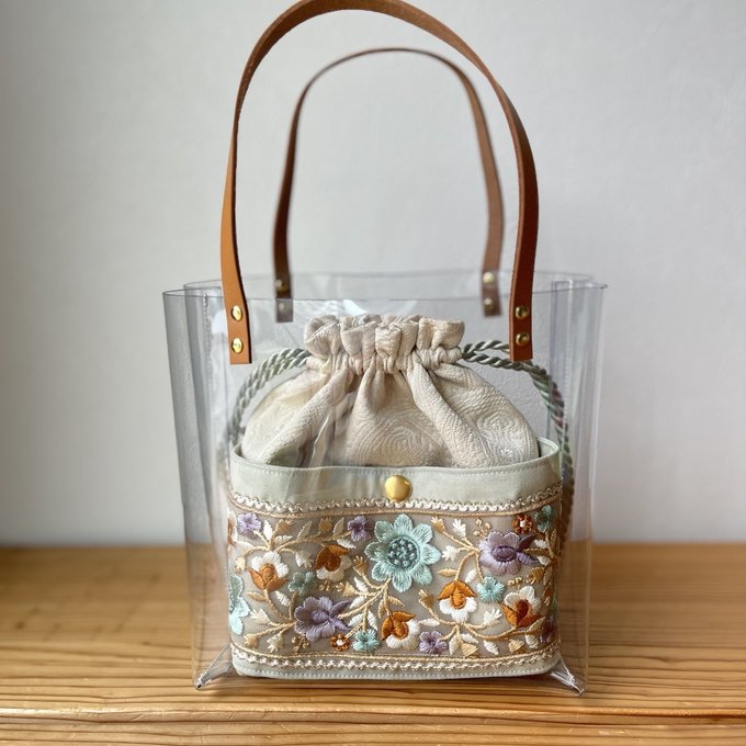 269 愛らし りあん様おまとめ インド刺繍リボン 巾着バック 269 愛らし りあん様おまとめ インド刺繍リボン 巾着バック