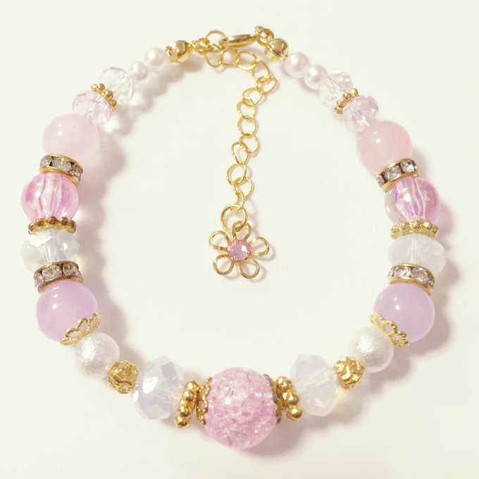 充実の品 大人可愛いプリンセス系ピンク♡キラキラブレスレット