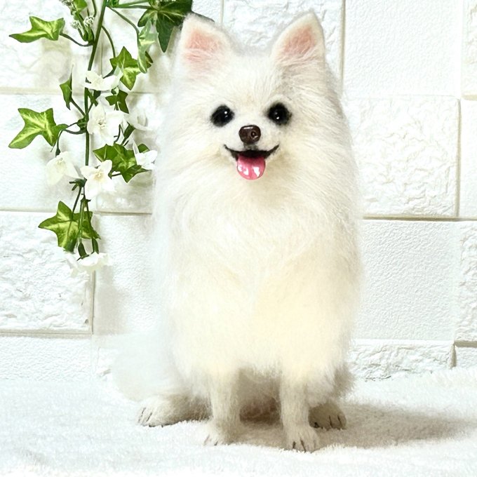 ☆羊毛フェルト☆【オーダーメイド】☆チワワ☆白☆ホワイト犬 ☆羊毛フェルト☆【オーダーメイド】☆チワワ☆白☆ホワイト犬