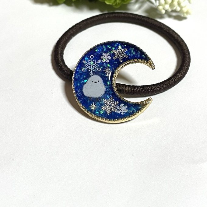 絶品 レジン*くまちゃん ヘアゴム*琉球ガラス パープル 絶品 レジン*くまちゃん ヘアゴム*琉球ガラス パープル