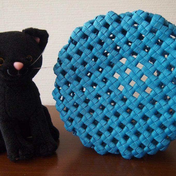 猫ちぐら 四つ畳み編み ミニ 直型 【KS0048】 - 風水鳥(かざ 猫ちぐら 四つ畳み編み ミニ 直型 【KS0048】 - 風水鳥(かざ