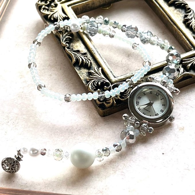 二重ブレスレット時計☆シルバー - HARU + Life Jewelry 二重ブレスレット時計☆シルバー - HARU + Life Jewelry