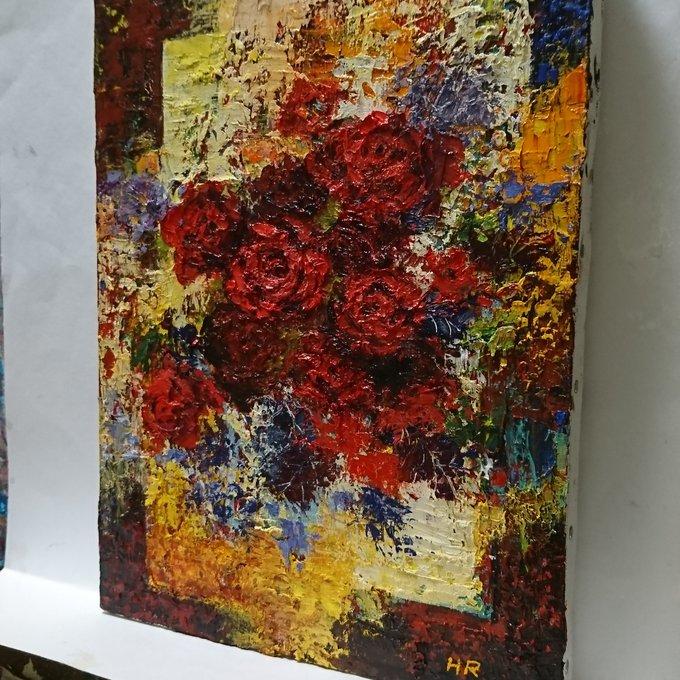 油絵 絵画 薔薇 - HR | minne 国内最大級のハンドメイド 油絵 絵画 薔薇 - HR | minne 国内最大級のハンドメイド