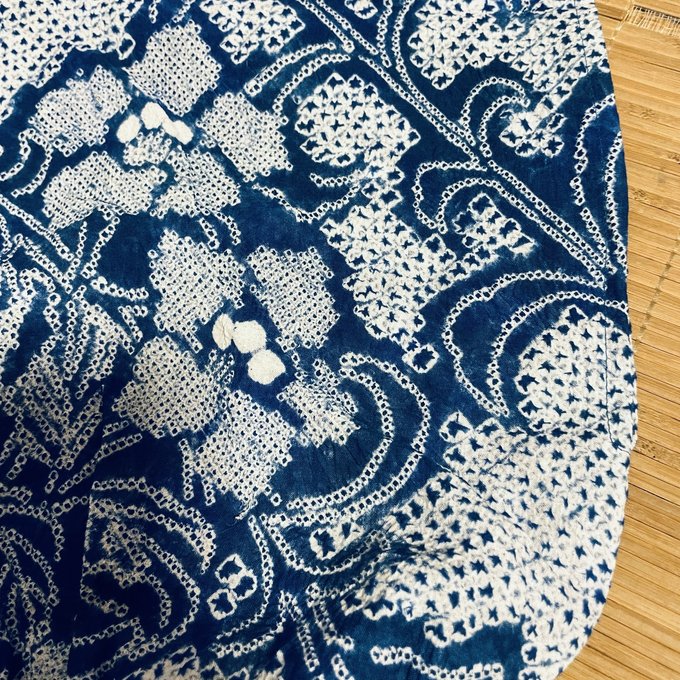 浴衣 リメイク 有松絞り ワンピース ハンドメイド ロング マキシ 浴衣 リメイク 有松絞り ワンピース ハンドメイド ロング マキシ