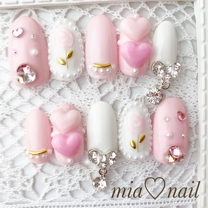ゆめかわいい ピンクが可愛いガーリーネイル Mia Nail Minne 国内最大級のハンドメイド 手作り通販サイト ゆめかわいい ピンクが可愛いガーリーネイル Mia Nail Minne 国内最大級のハンドメイド 手作り通販サイト