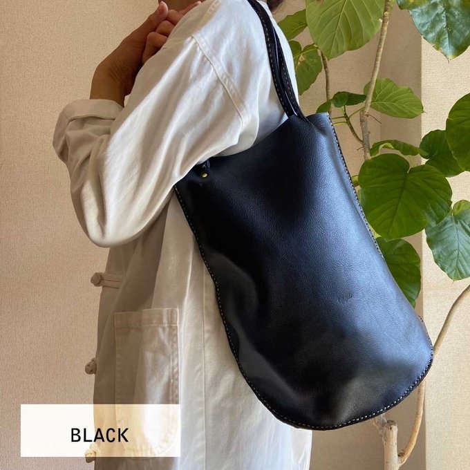 ippi」Shovel〈BLACK〉トートバッグ、ナチュラル、レザーバッグ ippi」Shovel〈BLACK〉トートバッグ、ナチュラル、レザーバッグ