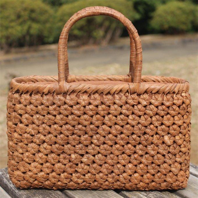 六角花結び編み 山葡萄 かごバッグ 網代編み やまぶどう 山 六角花結び編み 山葡萄 かごバッグ 網代編み やまぶどう 山