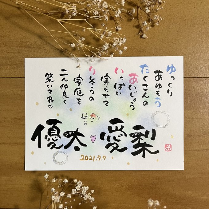 名前詩、描きます❣️特別な1枚を♡お祝い サプライズ ネームイン