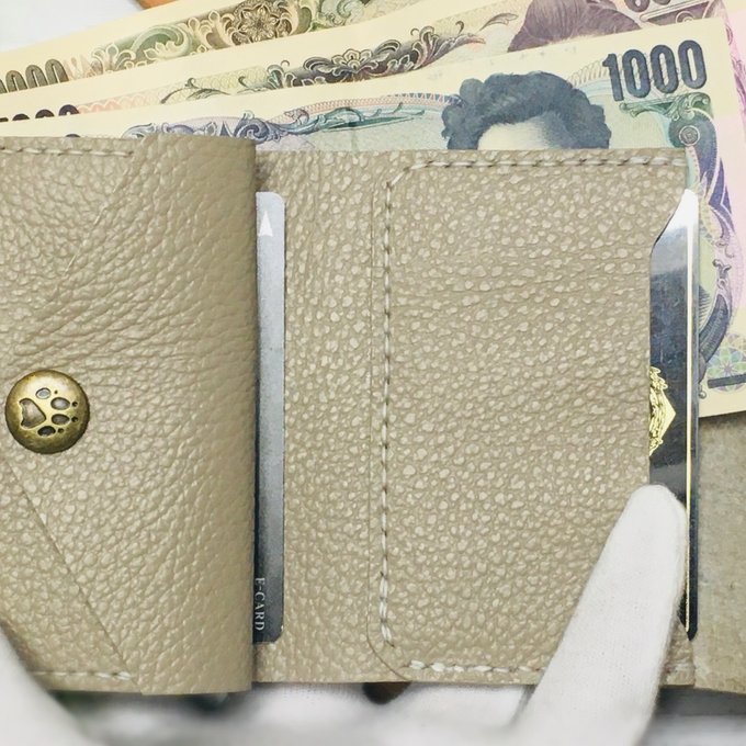 ❤【高級感×可愛い♪】大人オシャレな総本革手紙型コンパクトミニ財布