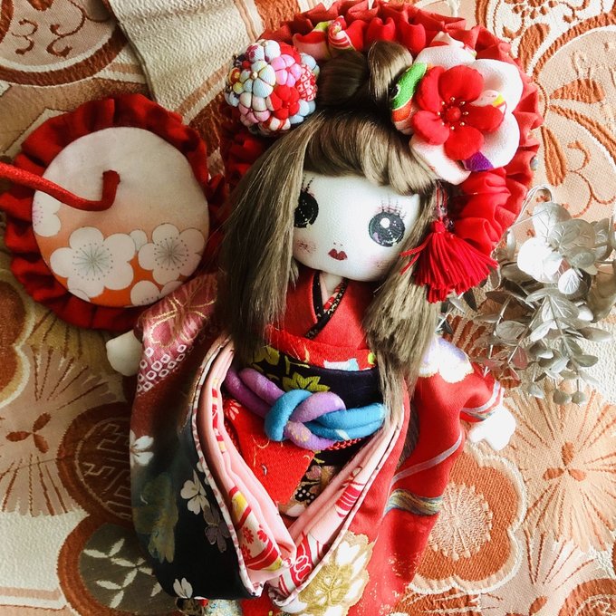 東京公式通販 ♡yuuakei様専用です♡約32cmお着物文化人形＆ﾕﾆｰｸお福