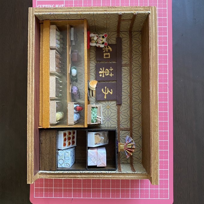 ミニチュア和菓子屋さん ドールハウス - suzunari | minne 国内 ミニチュア和菓子屋さん ドールハウス - suzunari | minne 国内