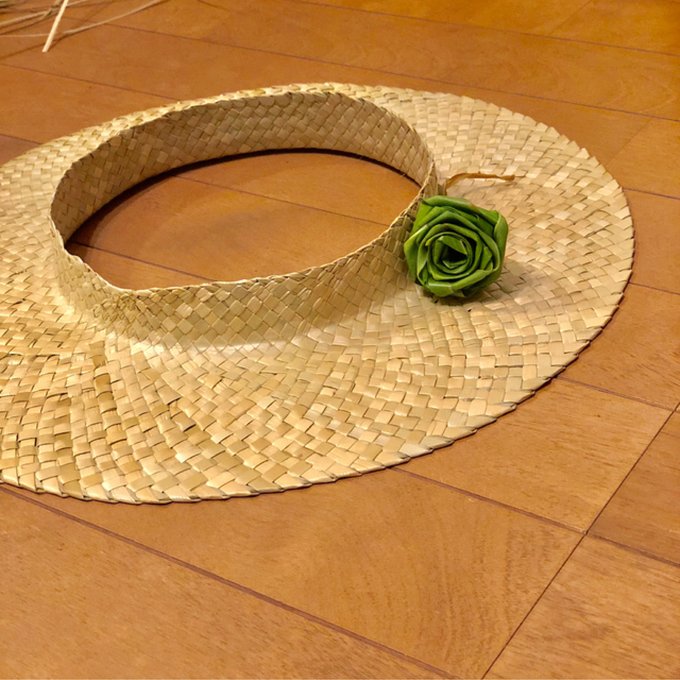 ラウハラ クラウンレスハット - Aloha♡Lauhala | minne 国内 ラウハラ クラウンレスハット - Aloha♡Lauhala | minne 国内