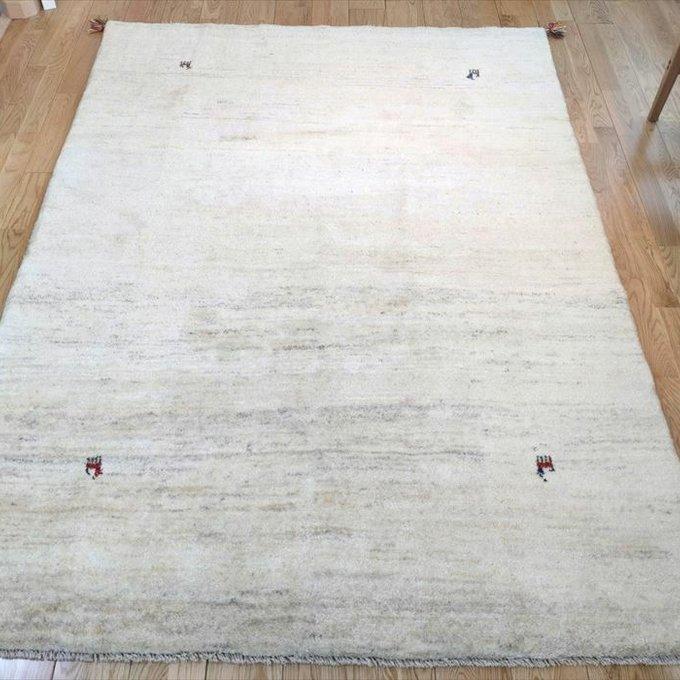 サイズ交換対象外 ペルシャ ギャッベ ソファ前 120×82 青空 生命の木