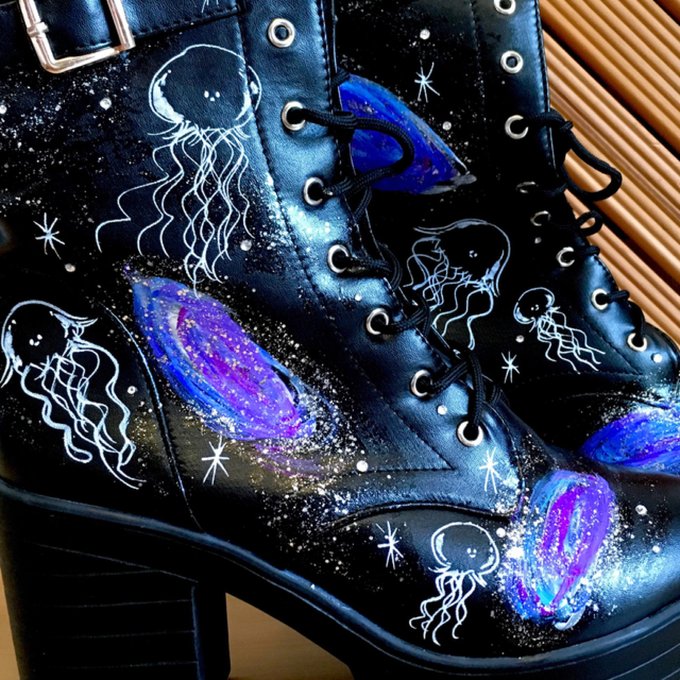 限定】スワロフスキー宇宙海月ブーツ☆サイズ限定☆大きめあり 限定】スワロフスキー宇宙海月ブーツ☆サイズ限定☆大きめあり