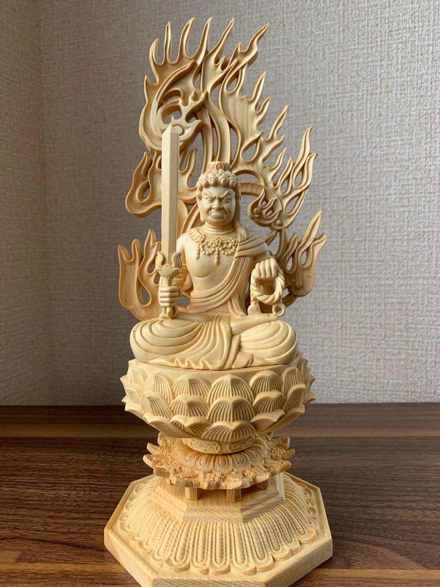 不動明王 木彫り 仏像 約60センチ fkip.unmul.ac.id