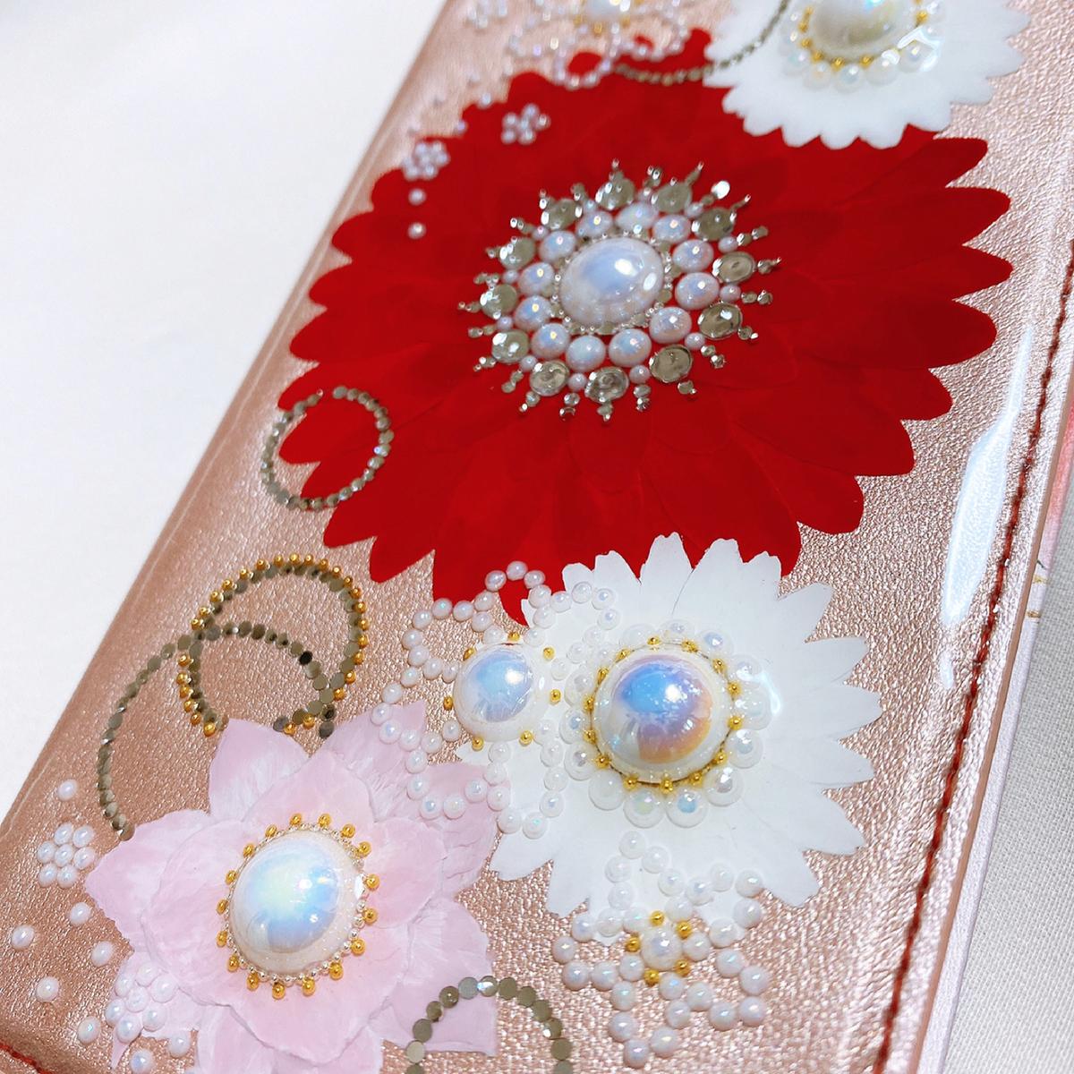 オーダー作品例♡ 押し花スマホケース 押し花ケース ♡(押し花 オーダー作品例♡ 押し花スマホケース 押し花ケース ♡(押し花