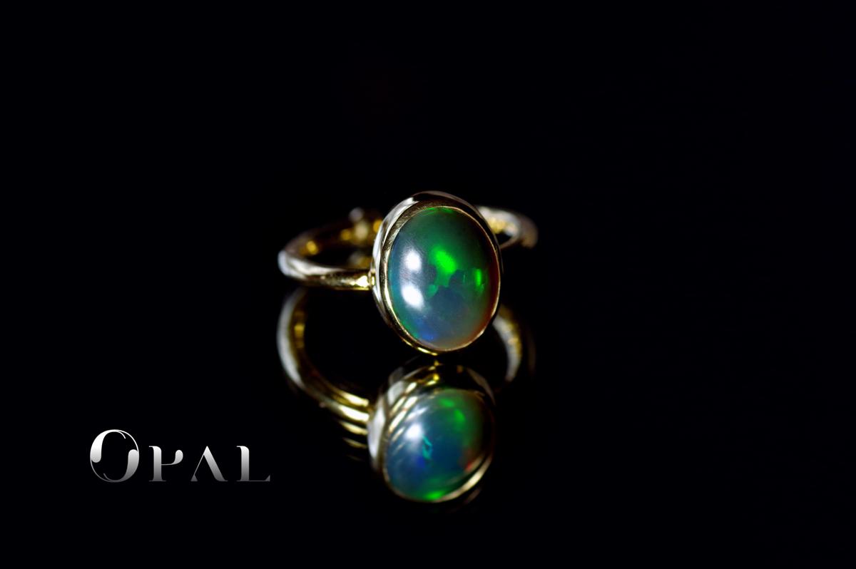 New『Black Opal』の世界でひとつの天然石リングsilver925 + 22kgf
