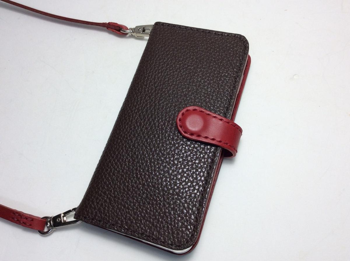 全機種(ほぼ)・ナナメ掛けストラップ付きスマホケース <革の 全機種(ほぼ)・ナナメ掛けストラップ付きスマホケース <革の