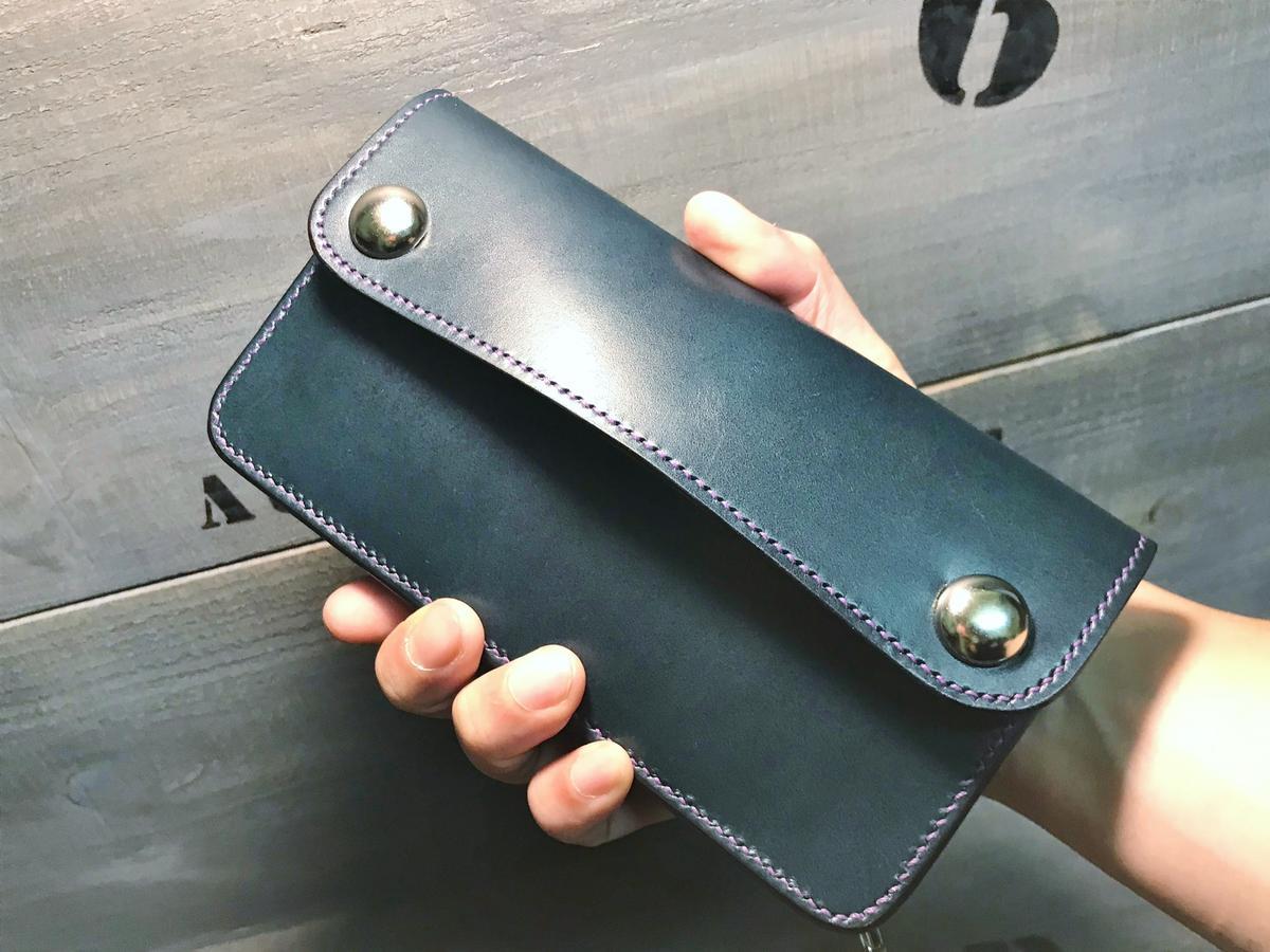 トラッカーウォレット サドルレザー 革財布 手縫い ハンド トラッカーウォレット サドルレザー 革財布 手縫い ハンド