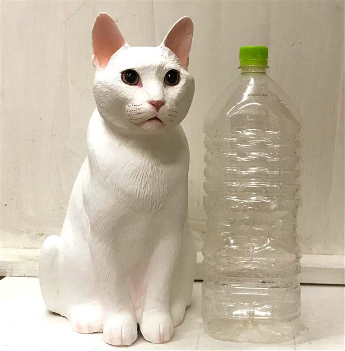 等身大 猫置物 黒 等身大 猫置物 黒