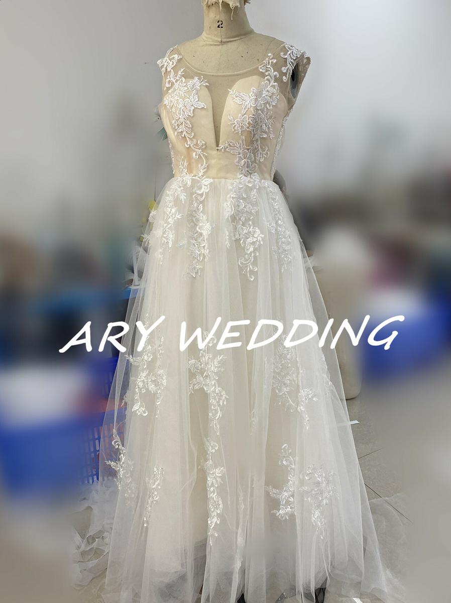 フランス風 Uネックドレス ウエディングドレス スレンダーライン 結婚式、発表会、演奏会、パ―ティ | monkeyhead.com