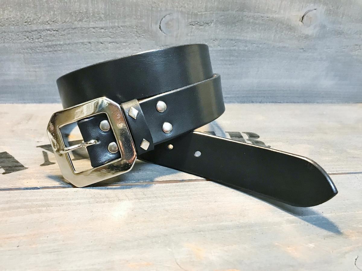 プレーンベルト サドルレザー ギャリソンベルト レザーベルト レザークラフト 革小物 革ベルト ハンドメイド 手断ち 新品未使用品 即決