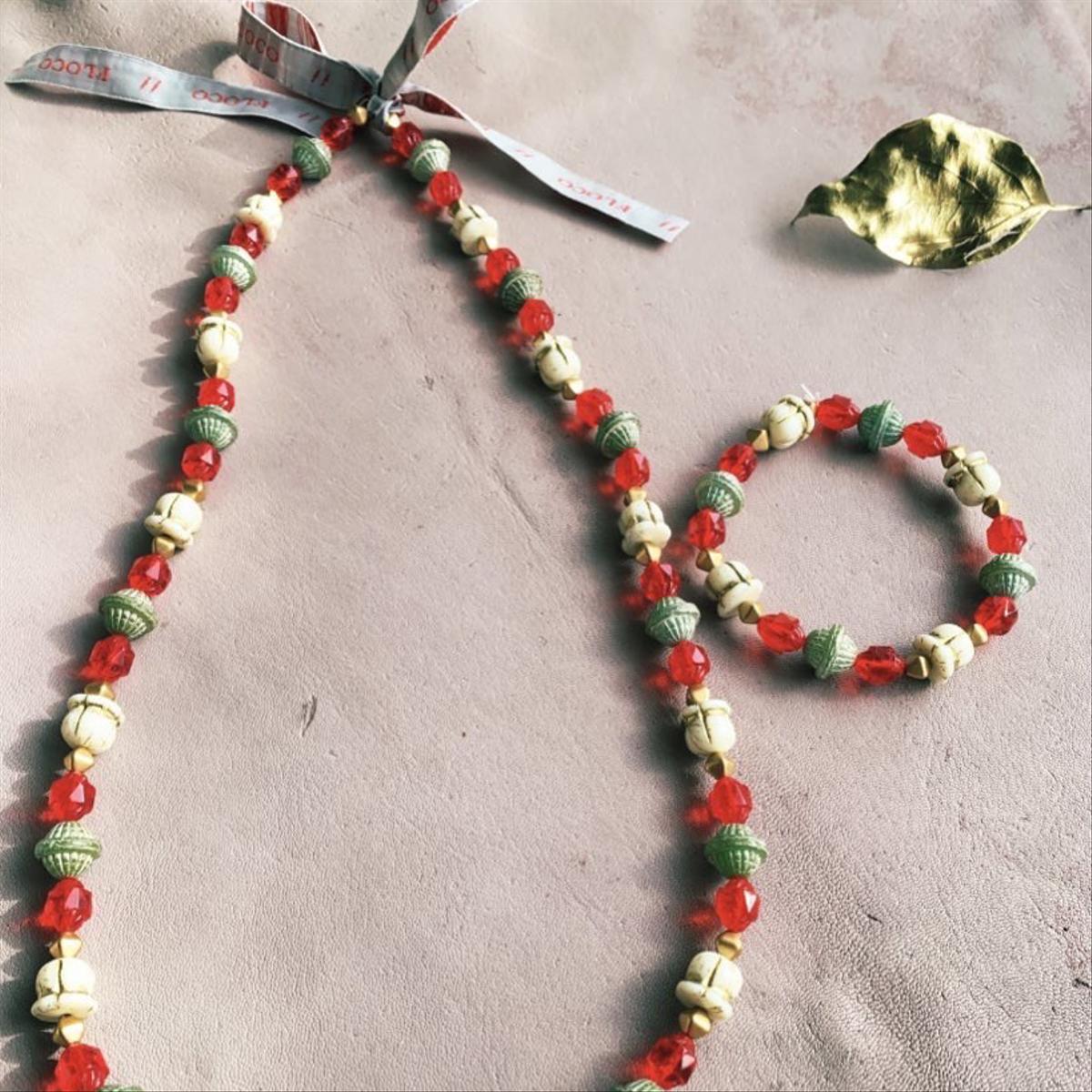 【czech beads necklace】#czech beads#チェコビーズJIRI＊IVANA beads 円周約70㌢