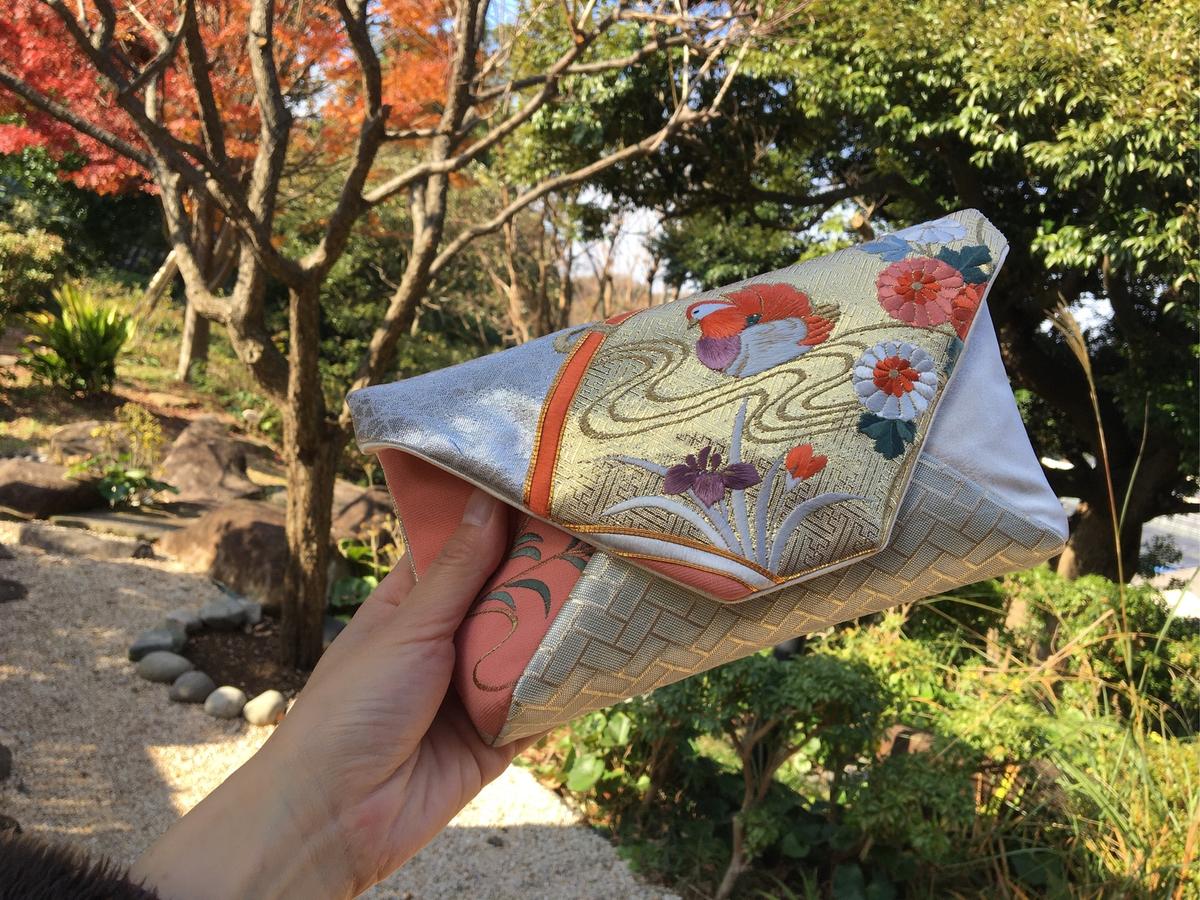 豪華刺繍きもの帯リメイクバッグ 花鳥ピンク - auriol-sa.com