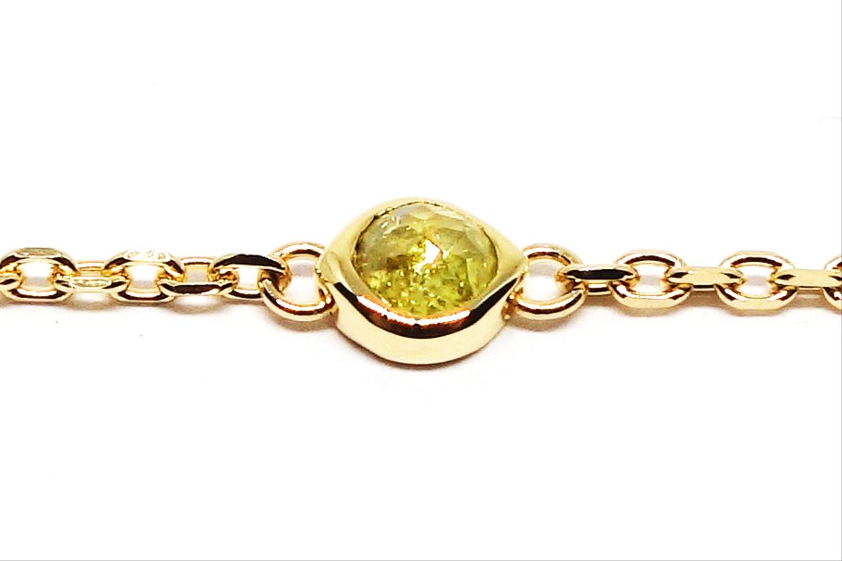 K18ローズカットカラフルダイヤのブレスレット【Pio by Parakee】rose diamond bracelet
