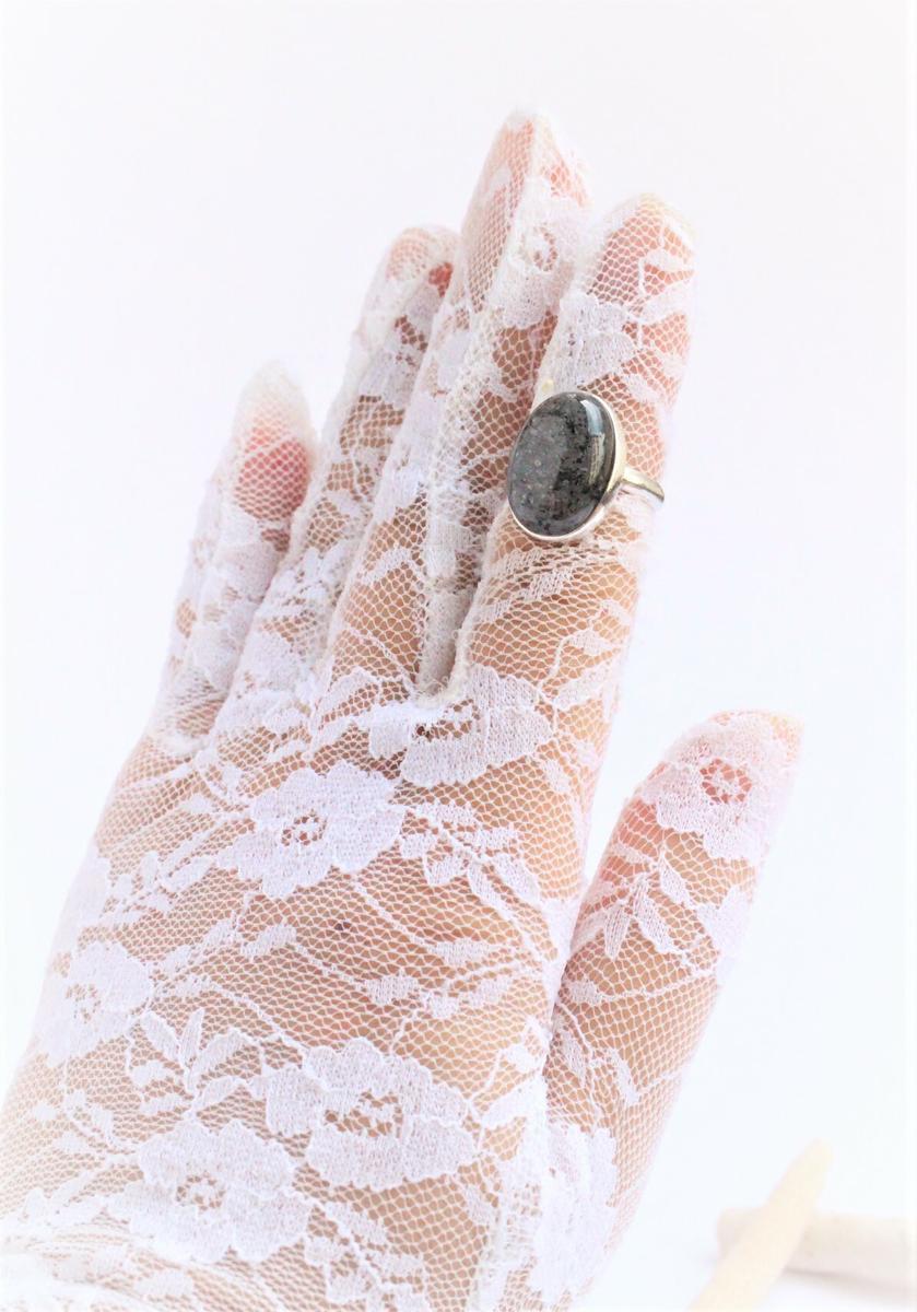 希少 ブラックアベンチュリン Silver Ring 希少 ブラックアベンチュリン Silver Ring