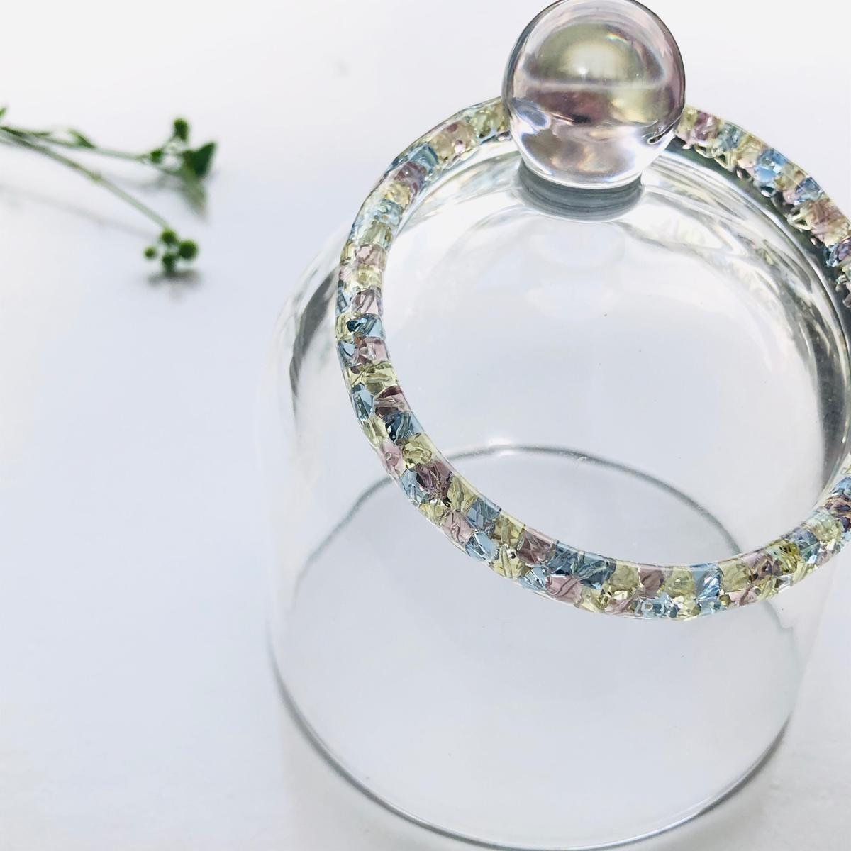 レッド系 ルネ rene クリアバングル ピアスセット 試着のみ - 通販