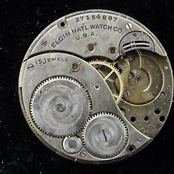 JWー415 本物志向 1919年製造のエルジン懐中時計のジャンクです。